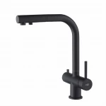 APALA Czarny Mat Blue Water - Bateria trójdrożna  z wyciąganą wylewką