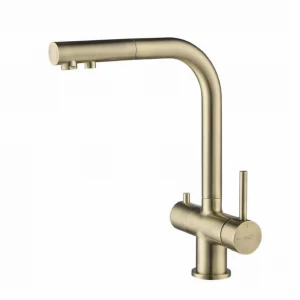 APALA Mosiądz Antyczny Blue Water - Bateria z wyciąganą wylewką trójdrożna