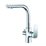 TIVOLI Chrom Blue Water - Bateria kuchenna trójdrożna 