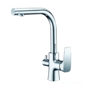 TIVOLI Chrom Blue Water - Bateria kuchenna trójdrożna 