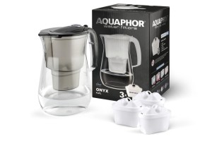 Dzbanek filtrujący AQUAPHOR Onyx Czarny + zestaw 3x filtr Maxfor Plus