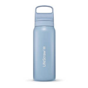 LifeStraw Go 2.0 Steel Icelandic Blue 700ml — Błękitna stalowa butelka z filtrem