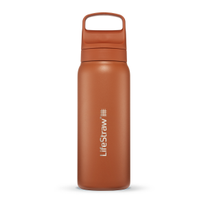 LifeStraw Go 2.0 Steel Kyoto Orange 700ml — Pomarańczowa butelka z filtrem ze stali nierdzewnej