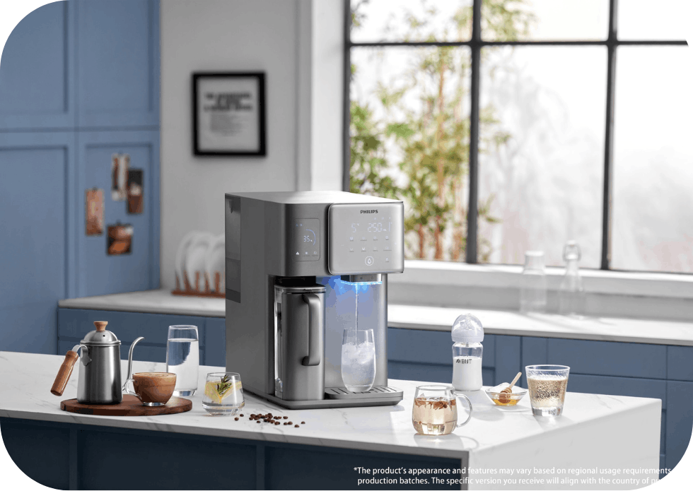 Dystrybutor wody Philips z membraną RO i gorącą wodą i kostkarką. Idealny do kuchni