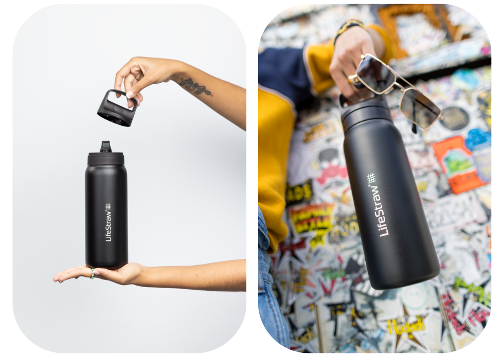 Prezentacja stalowej butelki filtrującej LifeStraw Go 2.0 Steel