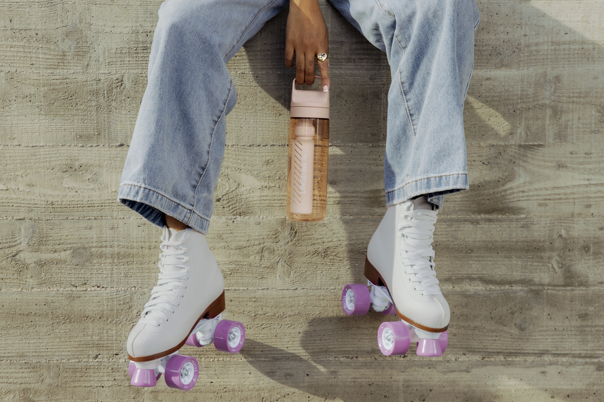 LifesStraw Go 2.0 - różowa butelka o pojemności 650ml podczas aktywności fizycznej